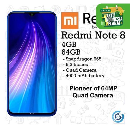 Foto Produk Xiaomi Redmi Note 8 4/64 4GB 64GB Garansi Resmi TAM - Hitam dari Garasi.ku