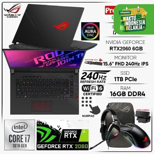 Foto Produk ASUS ROG SCAR G532LV-I7R6C6T i7-10875H 16GB 1TB RTX2060 6GB 240Hz dari Protech Computer