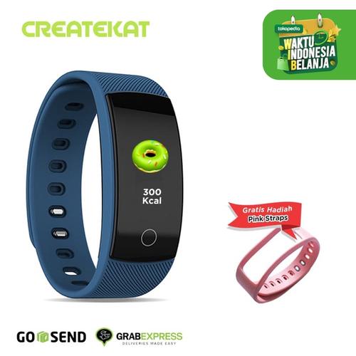 Foto Produk Createkat Smartwatch Pemantau Tidur Smart Band Tahan Air Biru Katfit1 - Biru dari CreateKat