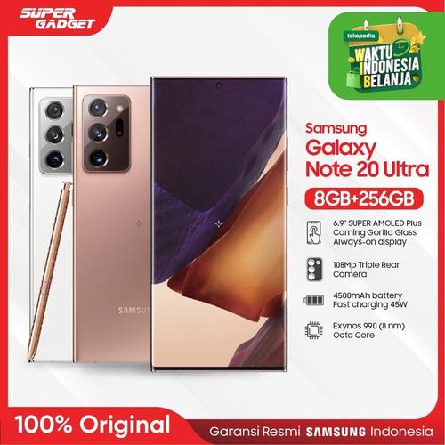 Foto Produk Samsung Note 20 Ultra 8/256 GB S pen Kamera 4K SPen RAM 8 ROM 256 - Mystic Black dari SUPER_GADGET
