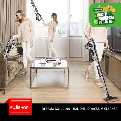 Foto Produk Xiaomi Deerma DX700 2-in-1 Vertical Handheld Vacuum - Putih dari FUJISHOPid