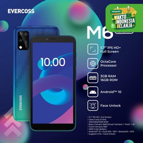Foto Produk Evercoss M6 3/16 Ram 3GB Internal 16GB Garansi Resmi dari dk-cell