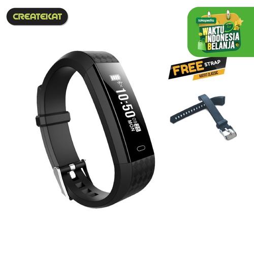 Foto Produk Createkat Smart Band Peringatan Panggilan dan SMS Smartwatch - Hitam dari CreateKat