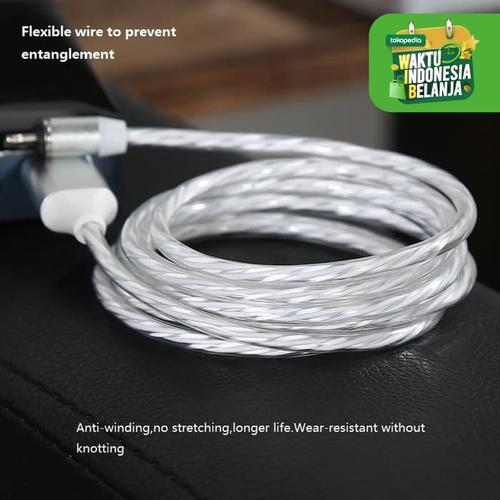 Foto Produk Kabel Charger Magnetic GROTIC Fast Charging USB 3 in 1 Lightning LED dari APRoo