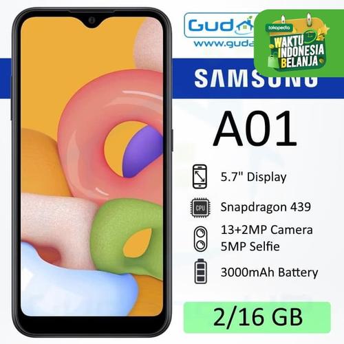 Foto Produk Samsung Galaxy A01 2/16 GB Garansi Resmi SEIN - Hitam dari Gudang-HP