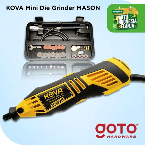 Foto Produk Kova Mason Mini Die Grinder Tuner Set 40 Pcs Gerinda Bor Mini - Kuning dari GOTO Hardware