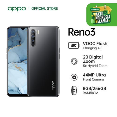 Foto Produk OPPO Reno3 Smartphone 8GB/128GB (Garansi Resmi) - Hitam dari OPPO OFFICIAL STORE