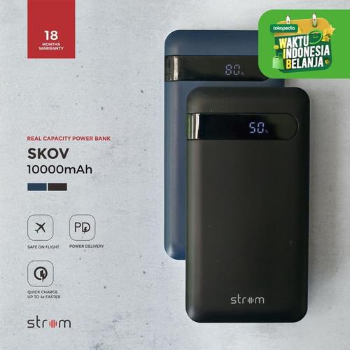 Foto Produk Strom Skov Power Bank 10000mAh Digital Display QC 3.0 Power Delivery - Biru Dongker dari Strom Indonesia