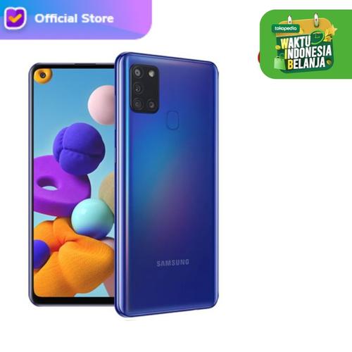 Foto Produk Samsung Galaxy A21s 3/32 - RAM 3GB / ROM 32GB - Garansi Resmi - Biru dari H2 Cellular