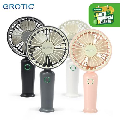 Foto Produk Grotic Kipas Angin Portable Genggam Rechargeable USB Fan 3 Speed - Hitam dari APRoo
