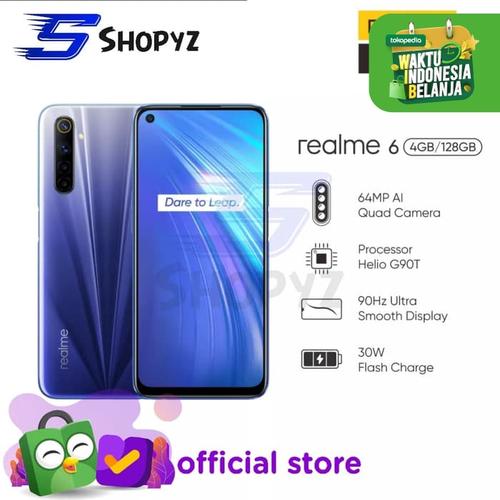 Foto Produk REALME 6 - 4GB 128GB 4/128 - 90Hz ULTRA SMOOTH DISPLAY - GARANSI RESMI - Comet White dari Shopyz ID