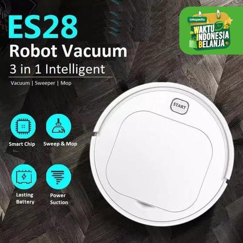 Foto Produk Robot Vacuum Cleaner Lantai ES23 ES28 Pel Lantai Otomatis - ES250 PUTIH dari JJRC Indonesia