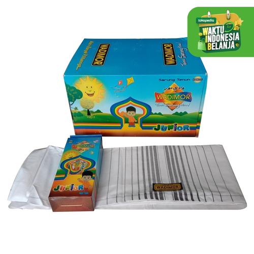 Foto Produk Sarung Anak Wadimor Putih Garis Abu dari Wadimor