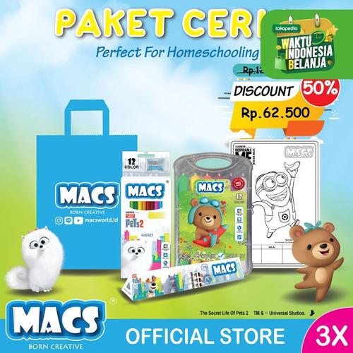 Foto Produk Paket Ceria Mewarnai Pensil Warna Gel Crayon Color pen Set dari Macs World