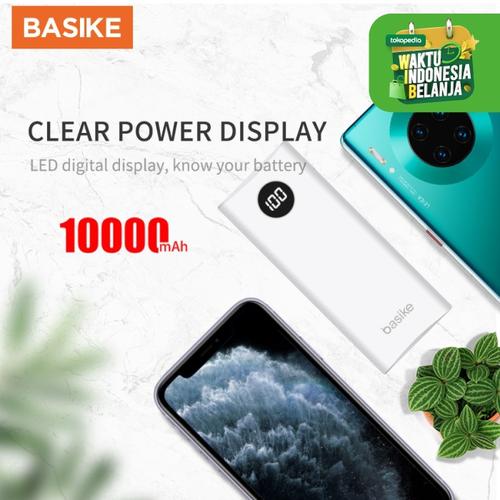 Foto Produk Power Bank Powerbank Fast Charging iPhone LED Display 10000mAh Real Ca - PT80XP dari Basike Official Store