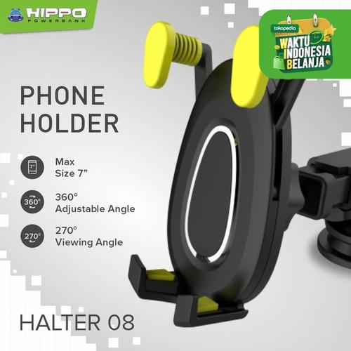 Foto Produk Hippo Halter 08 Universal Mount Car Holder Mobil - Black Grey dari Hippo Official Store