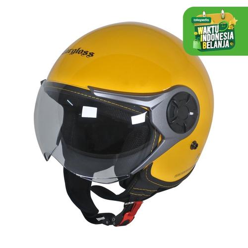 Foto Produk Cargloss YRM Micrometric Buckle Helm Half Face - Exotic Yellow - XL dari Helm Cargloss
