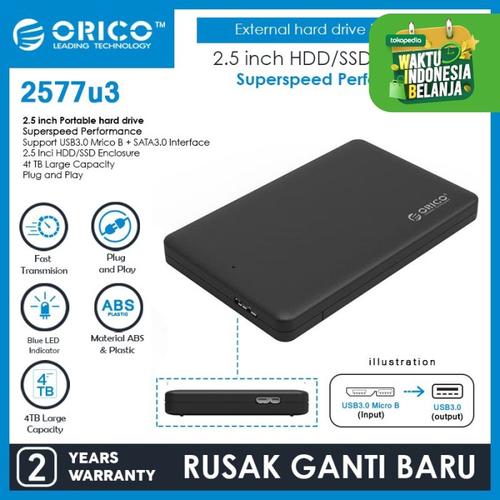 Foto Produk ORICO 2577U3 2.5 inch USB3.0 Hard Drive Enclosure dari ORICO INDONESIA