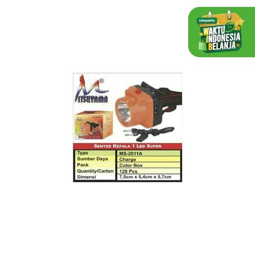 Foto Produk Senter Kepala Led Kecil Recharge Led Head Lamp 1W Mitsuyama Ms-2011A dari lbagstore