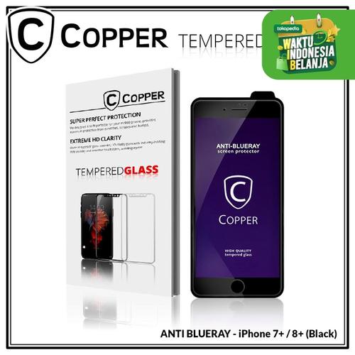 Foto Produk Iphone 7+ / 8 Plus - COPPER Tempered Glass ANTI-BLUERAY (Full Glue) - Putih dari Copper Indonesia