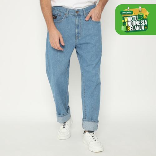 Foto Produk Papperdine 307 Bleach Loose Fit Selvedge Celana Panjang Jeans Pria - 33 dari Papperdine Jeans