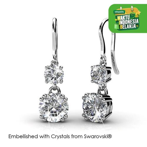 Foto Produk Snowman Hook Earrings - Anting Crystal Swarovski by Her Jewellery - White dari Her Jewellery