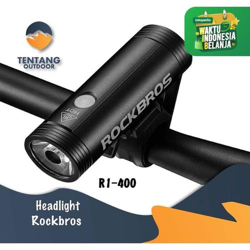 Foto Produk Lampu Senter ROCKBROS R1-400 USB Rechargeable Flashlight Rainproof dari TentangOutdoor