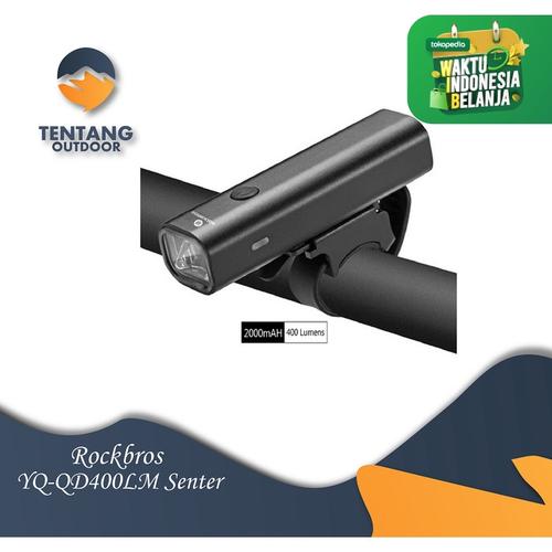 Foto Produk Lampu Senter ROCKBROS YQ-QD400LM USB Rechargeable Flashlight dari TentangOutdoor