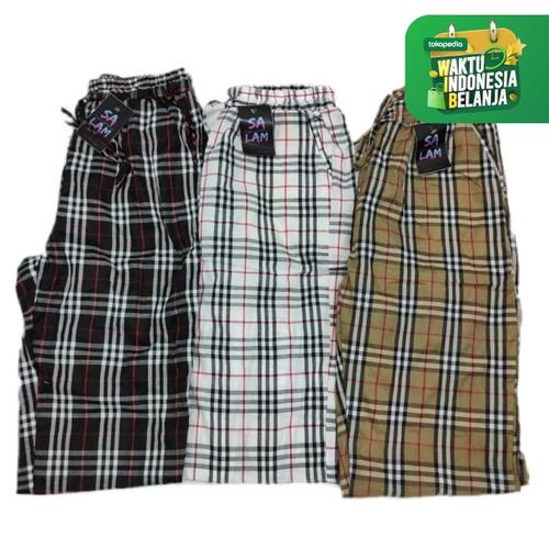 Foto Produk Celana Joger Motif Kotak / Celana Joger Wanita / Celana Panjang Joger - Putih dari Asenatfashionable