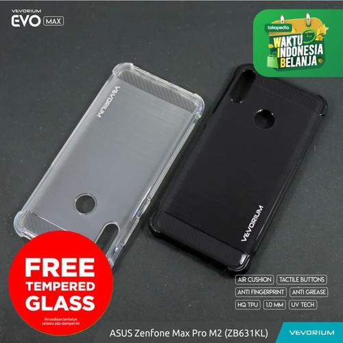 Foto Produk VEVORIUM EVO MAX Asus Zenfone Max Pro M2 ZB631KL Soft Case Anti Crack - BENING, FREE TEMPERGLAS dari Vevorium