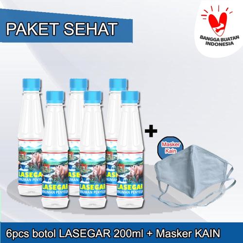 Foto Produk PAKET SEHAT 6pcs LASEGAR BOTOL 200ml + MASKER dari PT. Sinde Budi Sentosa