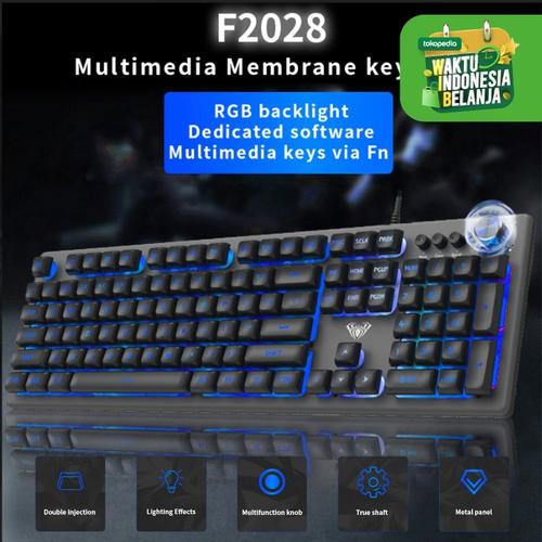Foto Produk Keyboard Gaming Multimedia Membrane AULA F2028 – RGB Macro Software dari Aula Official Store