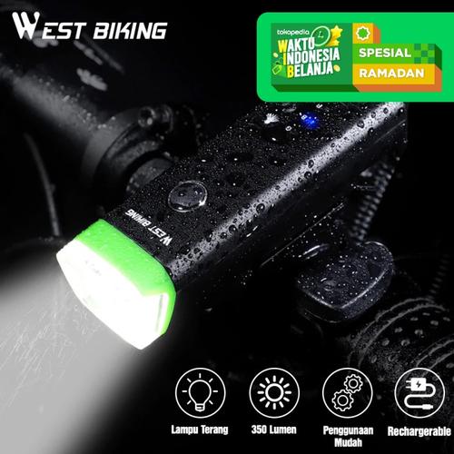 Foto Produk Lampu Depan Sepeda LED USB Rechargeble West Biking HJ047 Sensor Lamp - Hijau dari West Biking Indonesia