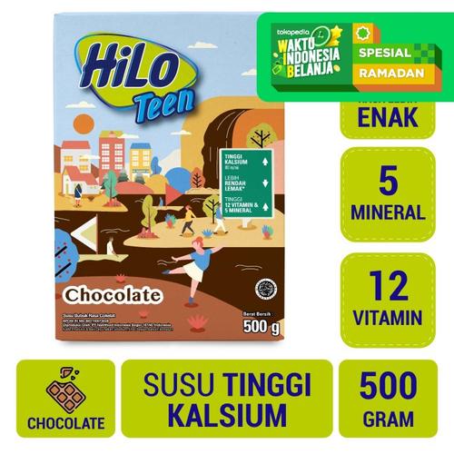 Foto Produk HiLo Teen Chocolate 500gr - Susu Tinggi Kalsium dari NutriMart
