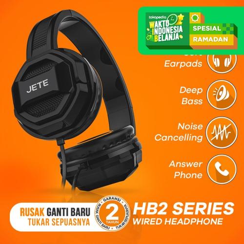 Foto Produk Headset | Handsfree | Headphone JETE HB2 - Hitam dari JETE Official Surabaya