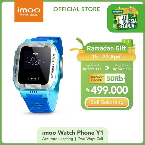 Foto Produk imoo Y1 Watch Phone Biru-Jam Anak Pintar / Waterproof / Garansi Resmi dari imoo Official Store