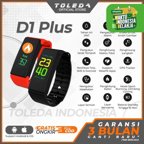 Foto Produk TOLEDA SmartBand TLW D1Plus Original 100% SmartWatch - Merah dari Toleda Indonesia