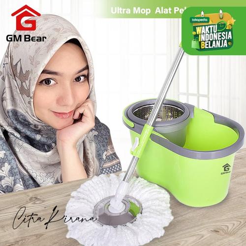 Foto Produk GM Bear Alat Pel Lantai Spin Mop Ungu 1078-Ultra Mop Aclima Purple dari GM Bear