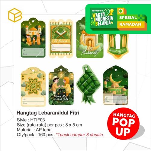 Foto Produk Hangtag Lebaran Hang Tag Idul Fitri Label Kartu Ucapan Box | HTIF dari Box Are Us