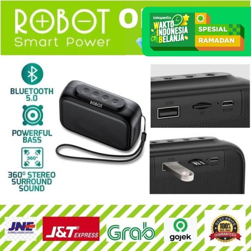 Foto Produk ROBOT RB100 Speaker Bluetooth 5.0 Mini Portable Support Micro SD dari serunicomp