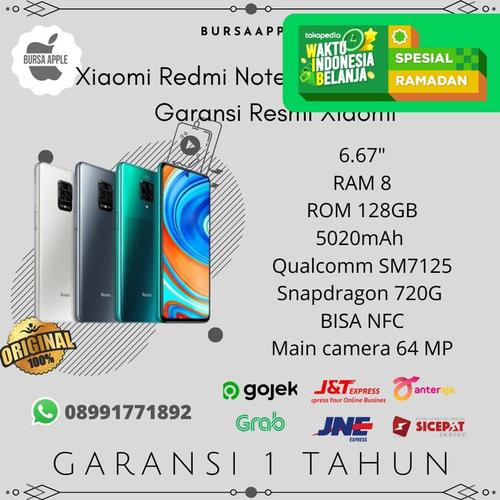 Foto Produk Xiaomi Redmi Note 9 Pro 8/128 RAM 8GB ROM 128GB Garansi Resmi Xiaomi - Biru dari BursaApple