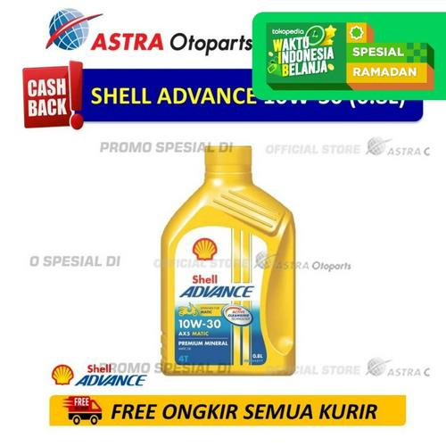 Foto Produk Shell Advance AX5SC 10W30 0.8 L untuk Motor Matic dari Astra Otoparts