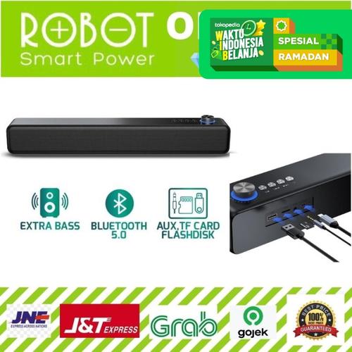 Foto Produk (SERUNI) SPEAKER BLUETOOTH ROBOT RB480 DUAL CONNECTION DESIGN SOUNDBAR dari serunicomp