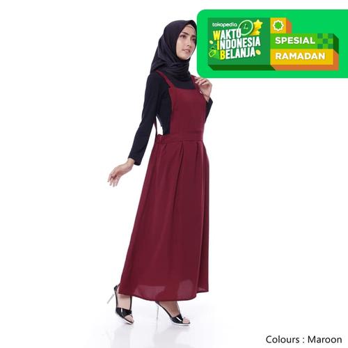 Foto Produk Annie Overall Maroon - Maroon dari Tazkia Hijab Store
