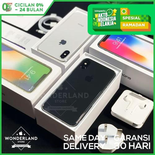 Foto Produk Second iPhone X 256GB Grey/Silver, Mulus, Fullset Original, No refurb - Silver dari Wonderland Store