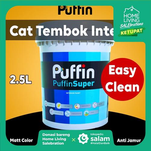 Foto Produk Cat tembok interior Puffin Super 2.5L easy clean dari puffinpaint