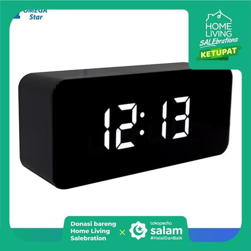 Foto Produk JAM DIGITAL MEJA CUBIQ CLOCK 2 BLACK - OMEGA STAR dari OMEGA STAR