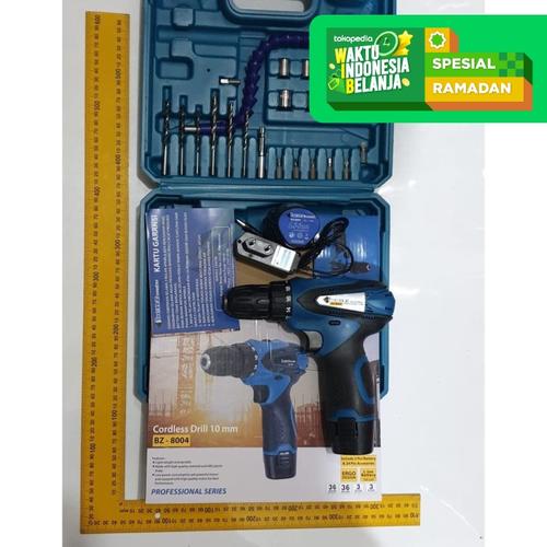 Foto Produk NANKAI 2 BATERAI Cordless Drill bor baterai 12 V ryu charger kenmaster dari TOKO BESI TIMUR JAYA