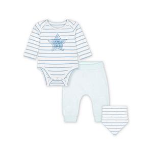 Foto Produk my first blue star bodysuit, velour leggings and bib set - 9-12 months dari Mothercare ELC Official