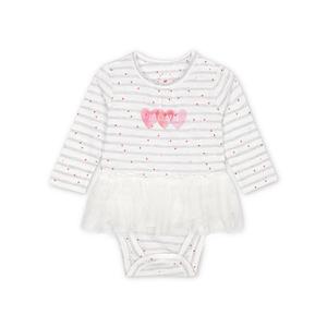 Foto Produk Mothercare love striped tutu bodysuit - GREY, Up to 1 mnth dari Mothercare Official Shop